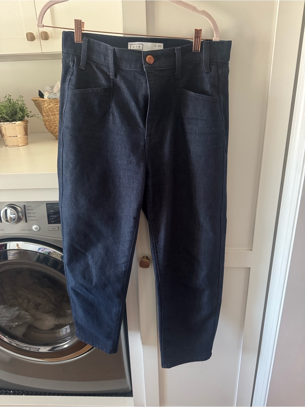 AYR Dark Indigo Cropped Jeans